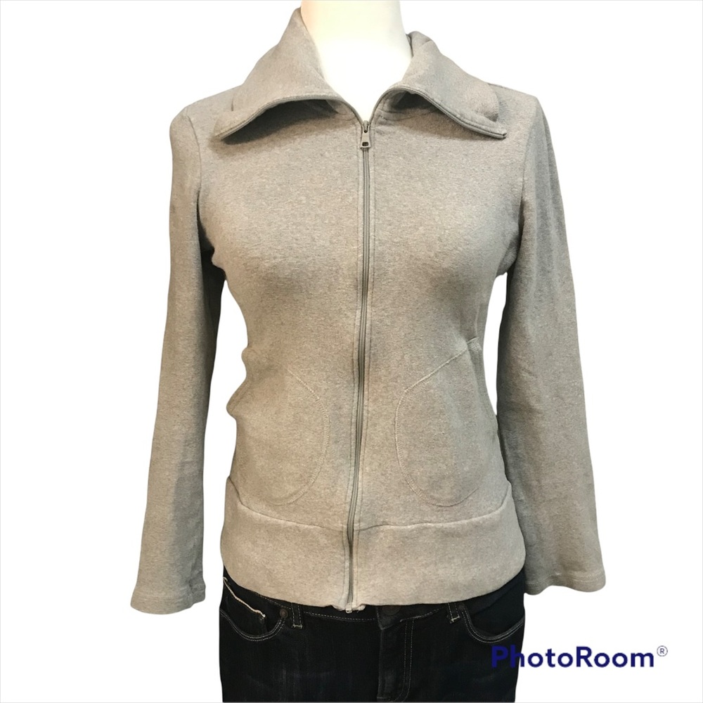 Banana Republic Full Zip Lightweight Jacket Gray Small